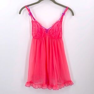 Victoria’s Secret Babydoll Lingerie Coral Pink